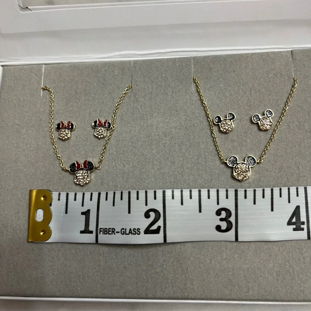 Disney x BaubleBar Necklace Earrings Set Gift Mickey Minnie‎ Mouse New Two Set